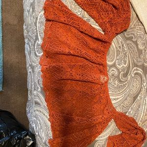 COPY - Crotchet Off shoulder Rust top m